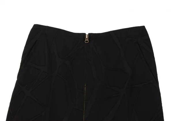 Jean-Paul GAULTIER CLASSIQUE Wool Cut Pattern Double Zip Skirt K-138275_003