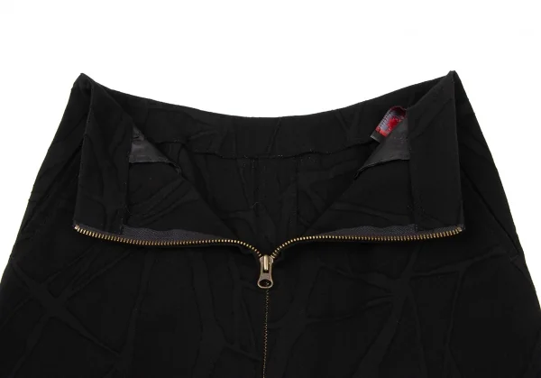Jean-Paul GAULTIER CLASSIQUE Wool Cut Pattern Double Zip Skirt K-138275_005