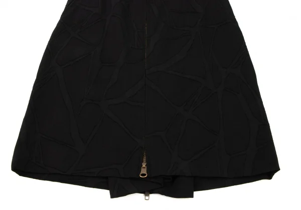 Jean-Paul GAULTIER CLASSIQUE Wool Cut Pattern Double Zip Skirt K-138275_007