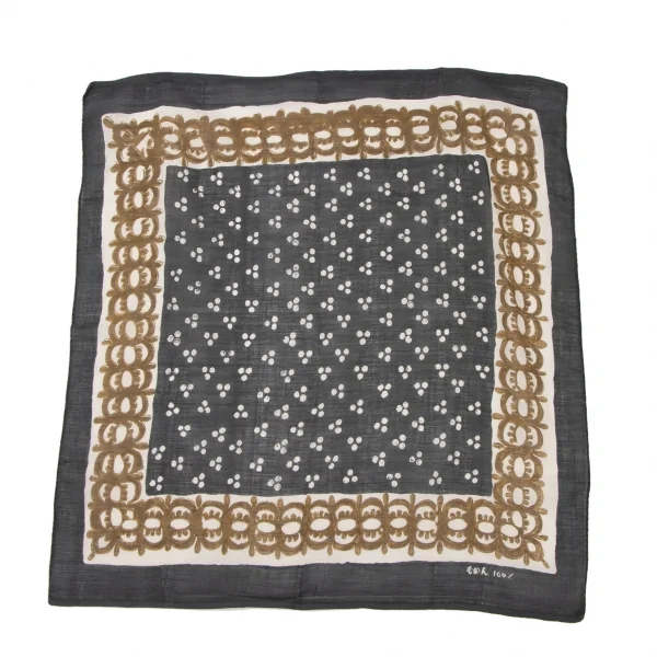 45R Dyed Dot Handkerchief Navy,Brown  K-138327_001