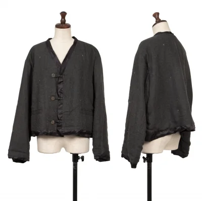 Plantation Cross Stitch Padding Collarless Jacket