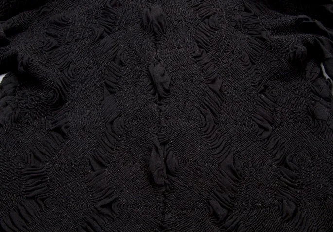 イッセイミヤケISSEY MIYAKE シャーリングカットソージャケット 黒2 (K