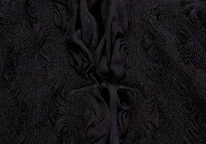 イッセイミヤケISSEY MIYAKE シャーリングカットソージャケット 黒2 (K