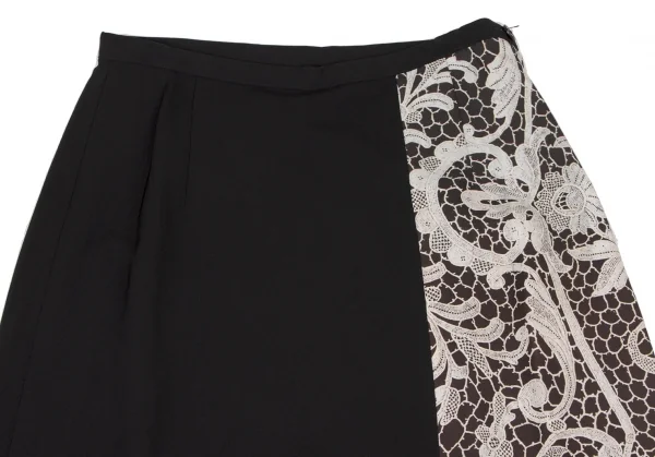 トリココムデギャルソンtricot COMME des GARCONS フロントレースプリント切替セットアップ 黒白M位 K-138355_011