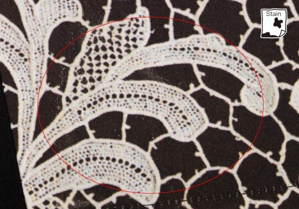 トリココムデギャルソンtricot COMME des GARCONS フロントレースプリント切替セットアップ 黒白M位 K-138355_014