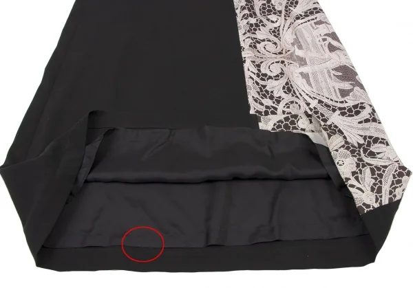 トリココムデギャルソンtricot COMME des GARCONS フロントレースプリント切替セットアップ 黒白M位 K-138355_017