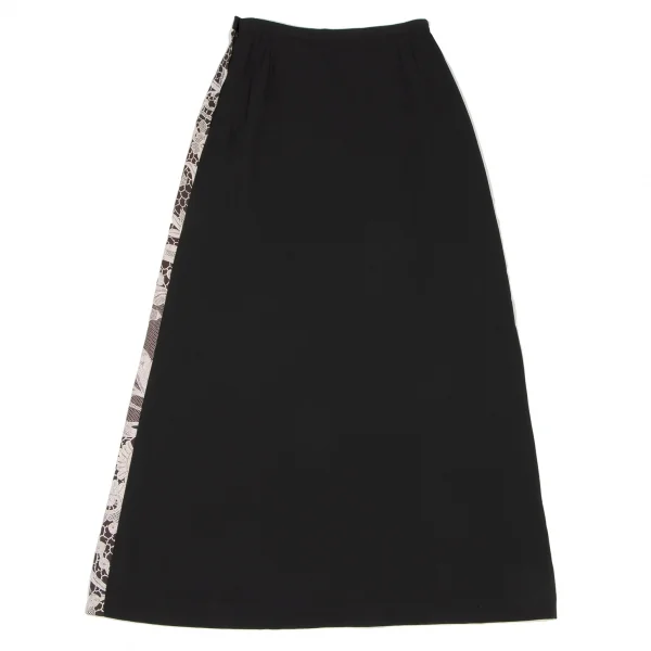 トリココムデギャルソンtricot COMME des GARCONS フロントレースプリント切替セットアップ 黒白M位 K-138355_019