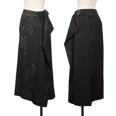 tricot COMME des GARCONS Flower Printed Wrap Skirt