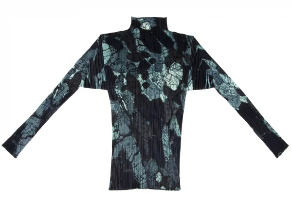 PLEATS PLEASE Graphic Printed Turtle Neck T Shirt K-138366_009
