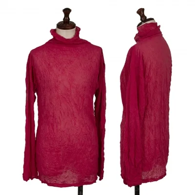 ISSEY MIYAKE Wrinkled High Neck T Shirt