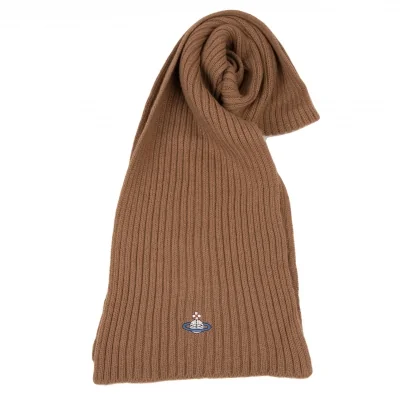 Vivienne Westwood Orb embroidery Rib Knit Stole