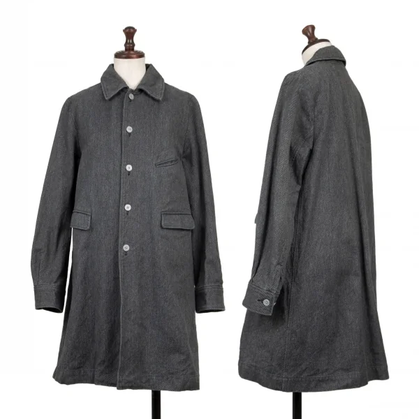 45rpm 45R 藍染ハーフコート インディゴグレーS位 K-138479_001