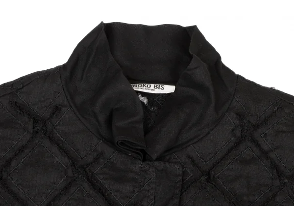 HIROKO BIS Embroidery Patch Lace Shirt K-138498_004