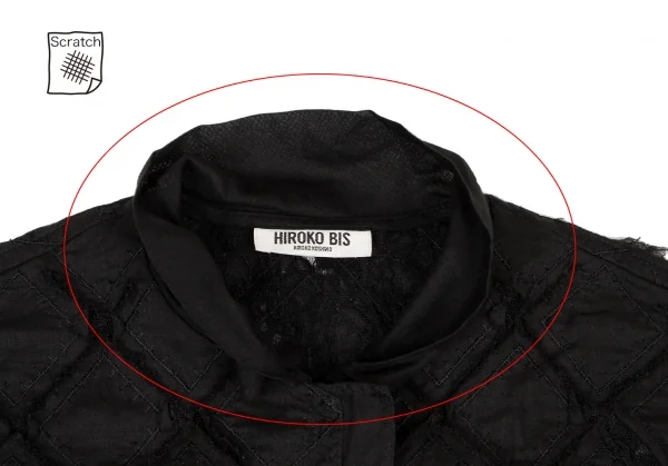 HIROKO BIS Embroidery Patch Lace Shirt K-138498_005