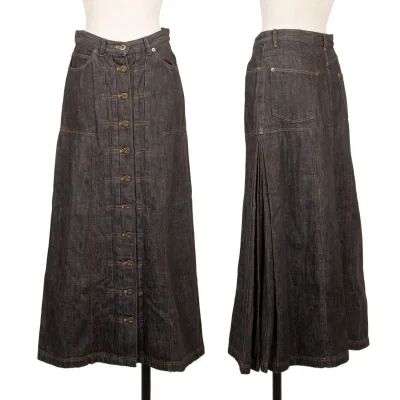 PINK HOUSE Front Button Denim Skirt