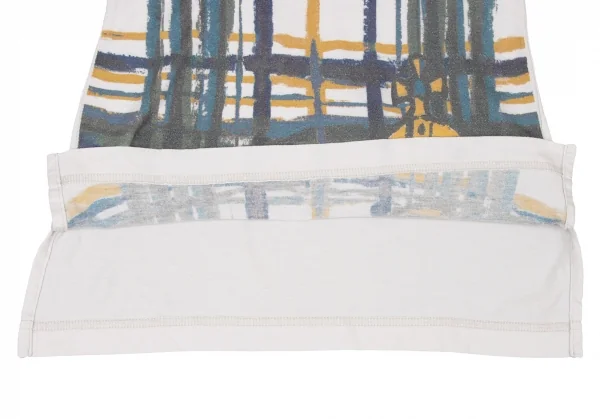 ヴィヴィアンウエストウッド レッドレーベルVivienne Westwood Red Label コットンリヨセルグラフィックプリントTシャツ グレーマスタード 白他1 K-138523_007