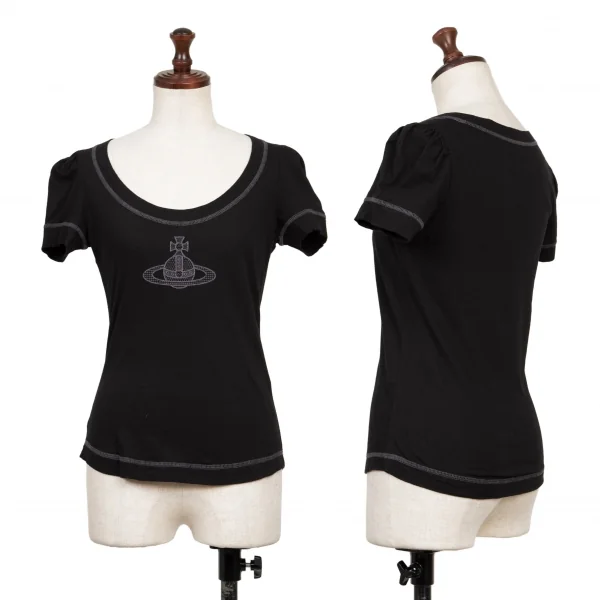 Vivienne Westwood Red Label Orb Embroidery T Shirt Black 1 K-138525_001