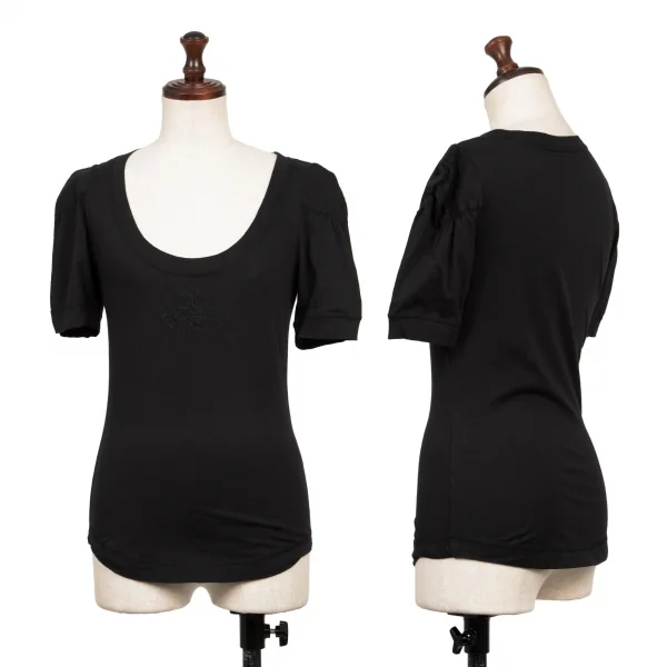 ヴィヴィアンウエストウッド レッドレーベルVivienne Westwood Red Label コットンステッチオーブTシャツ 黒1 K-138531_001