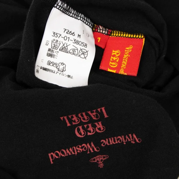ヴィヴィアンウエストウッド レッドレーベルVivienne Westwood Red Label コットンステッチオーブTシャツ 黒1 K-138531_013