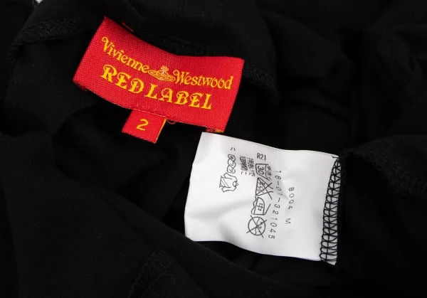 ヴィヴィアンウエストウッド レッドレーベルVivienne Westwood Red Label チェーンベアプリントラグランオーバーサイズTシャツ 黒 黒白2 K-138532_012