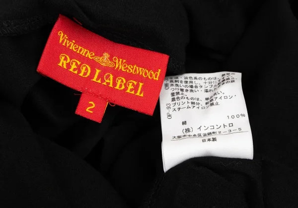 ヴィヴィアンウエストウッド レッドレーベルVivienne Westwood Red Label チェーンベアプリントラグランオーバーサイズTシャツ 黒 黒白2 K-138532_013