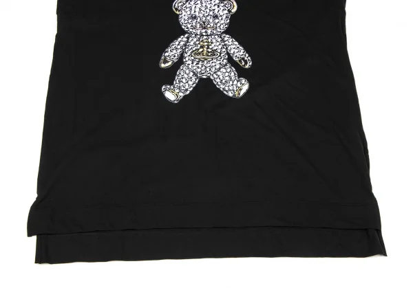 ヴィヴィアンウエストウッド レッドレーベルVivienne Westwood Red Label チェーンベアプリントラグランオーバーサイズTシャツ 黒 黒白2 K-138532_007
