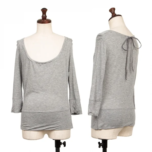 ヴィヴィアンウエストウッド レッドレーベルVivienne Westwood Red Label テンセルバックストリングカットソー グレー2 K-138534_001