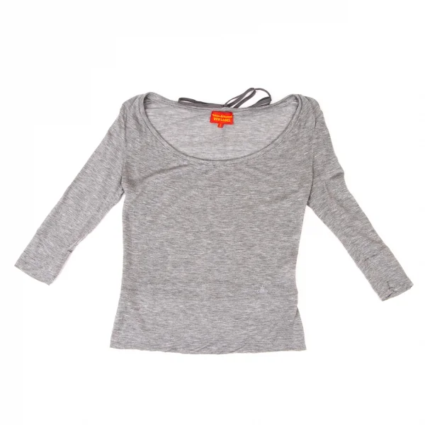 ヴィヴィアンウエストウッド レッドレーベルVivienne Westwood Red Label テンセルバックストリングカットソー グレー2 K-138534_002