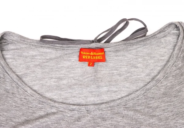 ヴィヴィアンウエストウッド レッドレーベルVivienne Westwood Red Label テンセルバックストリングカットソー グレー2 K-138534_004