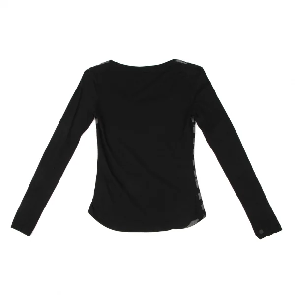 ヴィヴィアンウエストウッド レッドレーベルVivienne Westwood Red Label コットンオーブボーダープリントカットソー 黒チャコールグレー1 K-138537_010