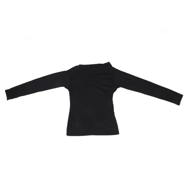 ヴィヴィアンウエストウッド レッドレーベルVivienne Westwood Red abelドレープネックロゴプリントカットソー 黒赤L K-138545_012