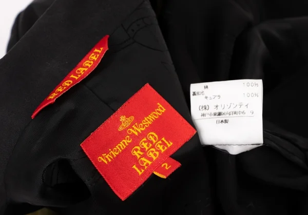 ヴィヴィアンウエストウッド レッドレーベルVivienne Westwood Red Label コットン裏オーブヘムデザインジャケット 黒2 K-138578_020