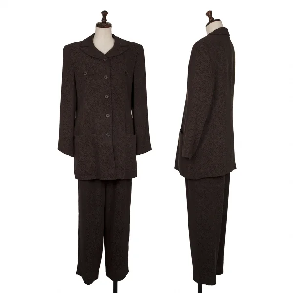 SENSOUNICO Animal Patterned Jacket & Pants Brown 9 K-138639_001