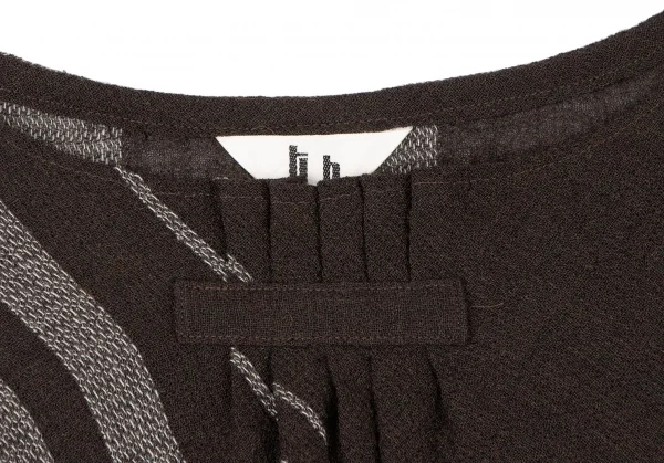 t.b SENSOUNICO Wool Bias Striped Tuck Vest K-138641_004