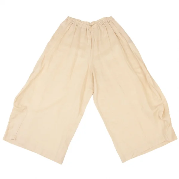 SENSOUNICO MOYURU Linen Tuck Wide Pants Beige 40 K-138653_001