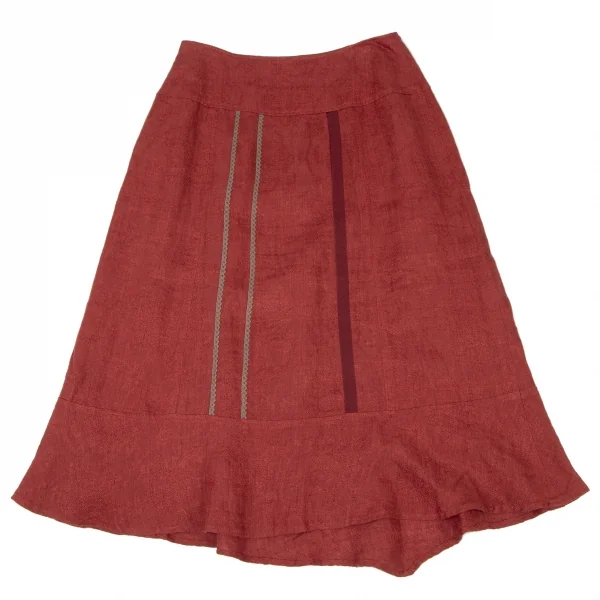 SENSOUNICO io comme io Linen Switching Lace Skirt K-138657_011