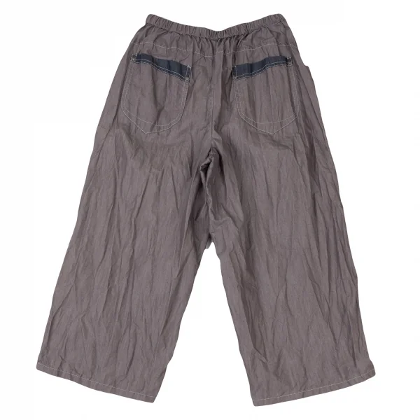 i+mu Indigo Dyed Poly Cotton Cropped Pants K-138679_008