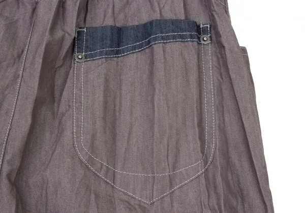 i+mu Indigo Dyed Poly Cotton Cropped Pants K-138679_009