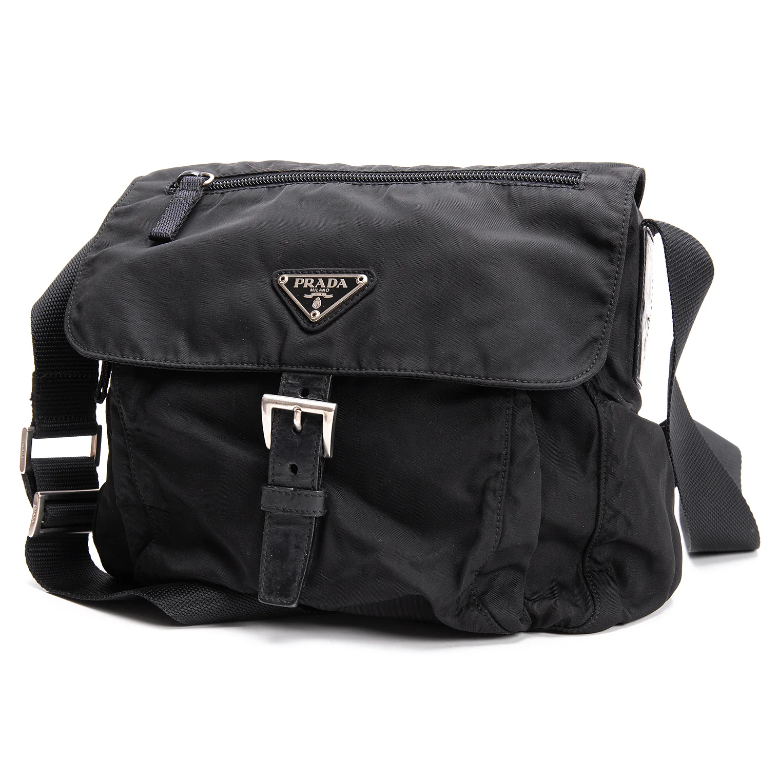 PRADA 黒 ナイロンバッグ 関税負担なし☆PRADA プラダ ナイロンクロスボディパック (PRADA