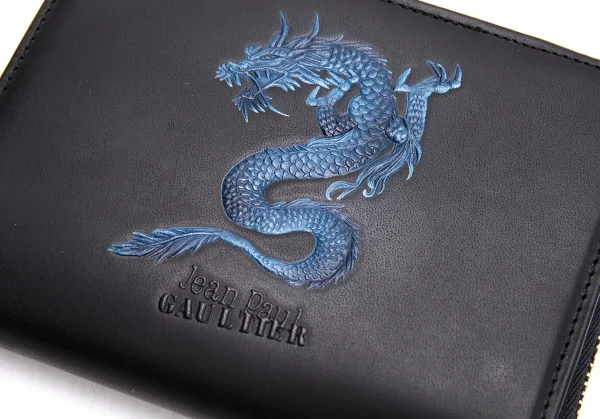 Jean-Paul GAULTIER Dragon Emboss Zipper Wallet K-138687_005