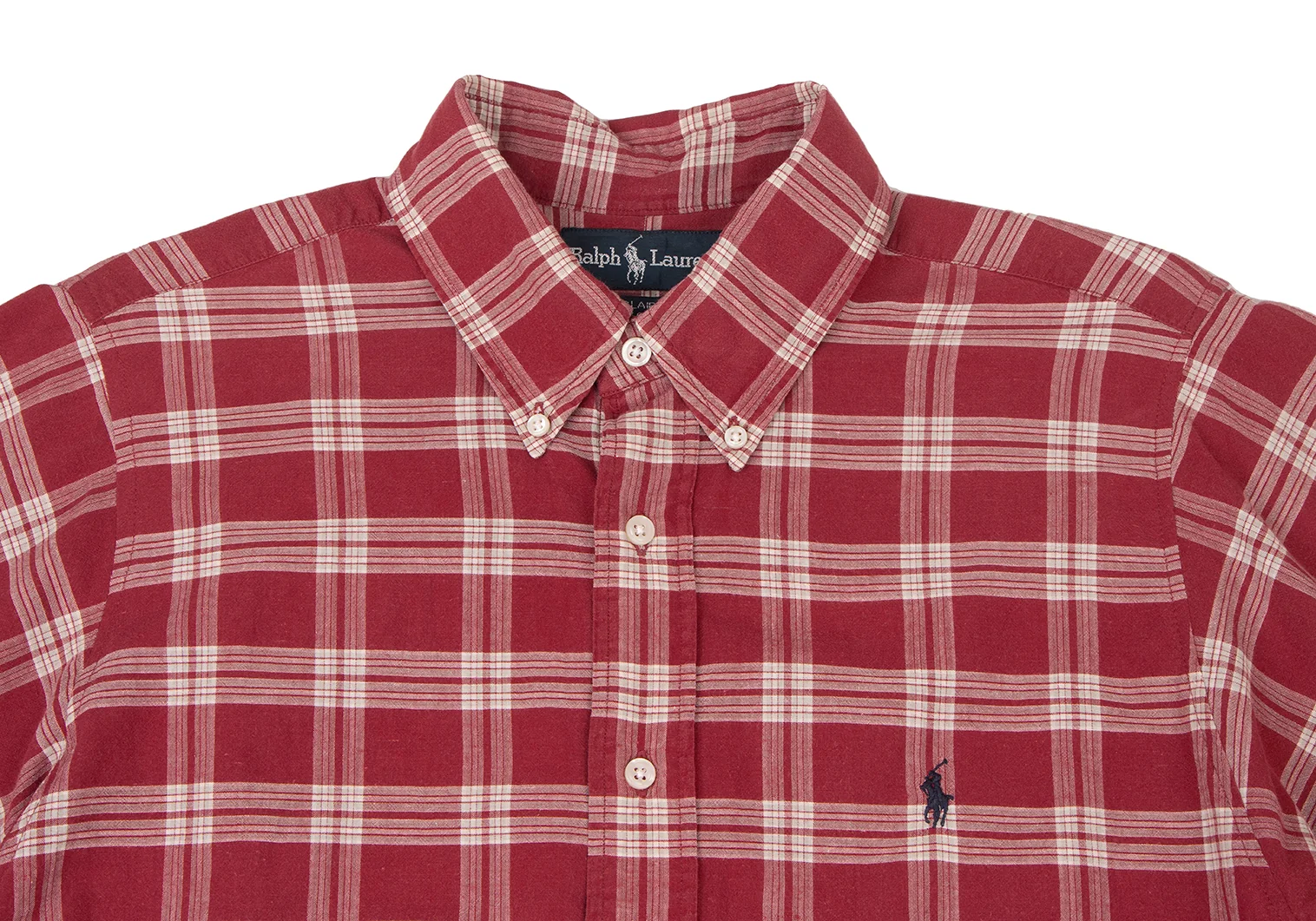 人気 ラルフローレン 半袖 シャツ XL レッド チェック ボタンダウン 古着 ラルフローレンRalph Lauren コットンボタンダウンチェック半袖