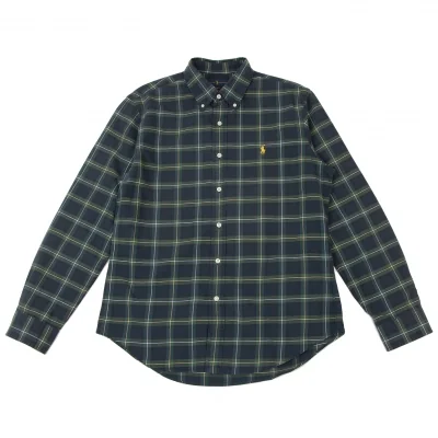 Ralph Lauren ラルフローレン ボタンダウン長袖チェックシャツ　水色 POLO RALPH LAUREN Ralph Lauren ラルフローレン 長袖シャツ