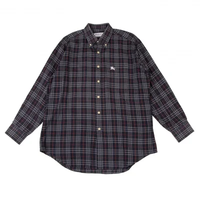 Burberrys' Cotton Button Down Check Long Sleeve Shirt