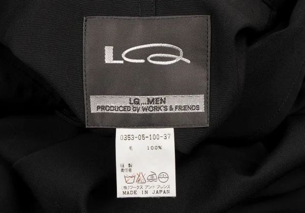 LQ/ワイズフォーメンY's for men ウールギャバマントコート 黒F K-138732_020