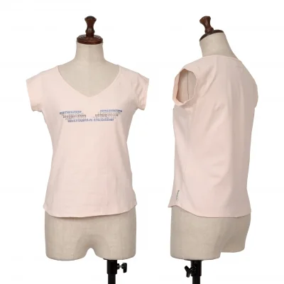 ARMANI JEANS Rhinestone V Neck T Shirt