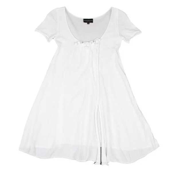 EMPORIO ARMANI Cotton Front Wrap Short Sleeve Tunic K-138745_002