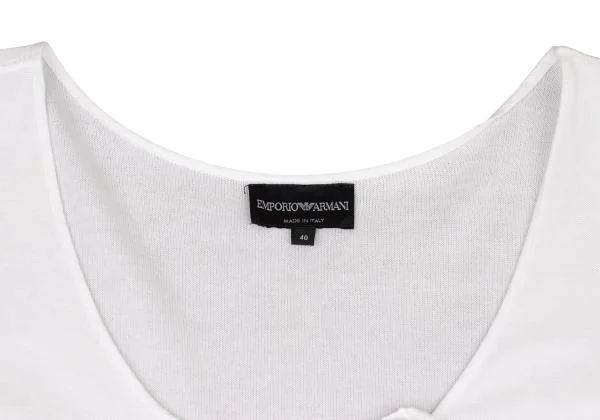 EMPORIO ARMANI Cotton Front Wrap Short Sleeve Tunic K-138745_006