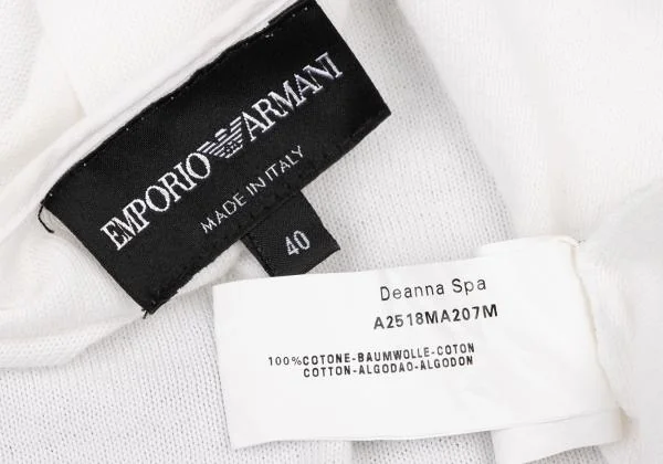 EMPORIO ARMANI Cotton Front Wrap Short Sleeve Tunic K-138745_018