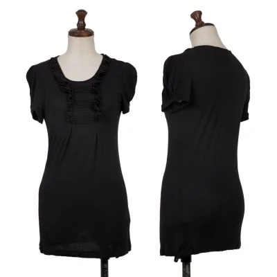 EMPORIO ARMANI Rayon Frill Neck Top