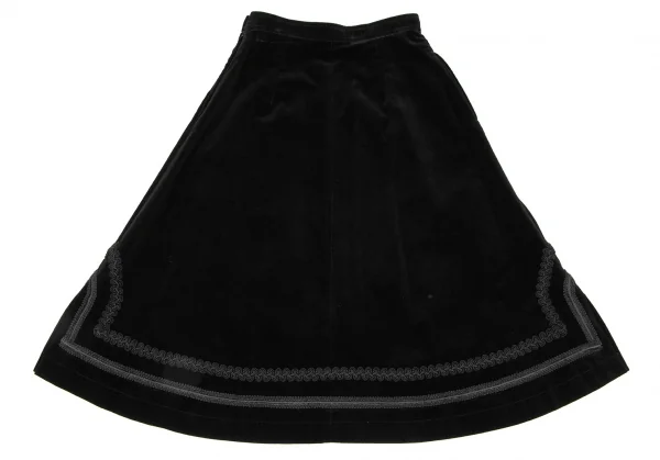 COMME des GARCONS Braid Taping Velor Skirt K-138771_012